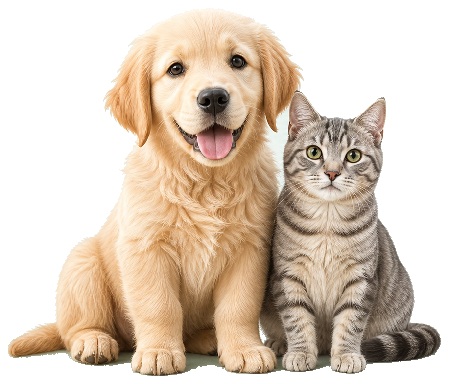 강아지와 고양이 일러스트